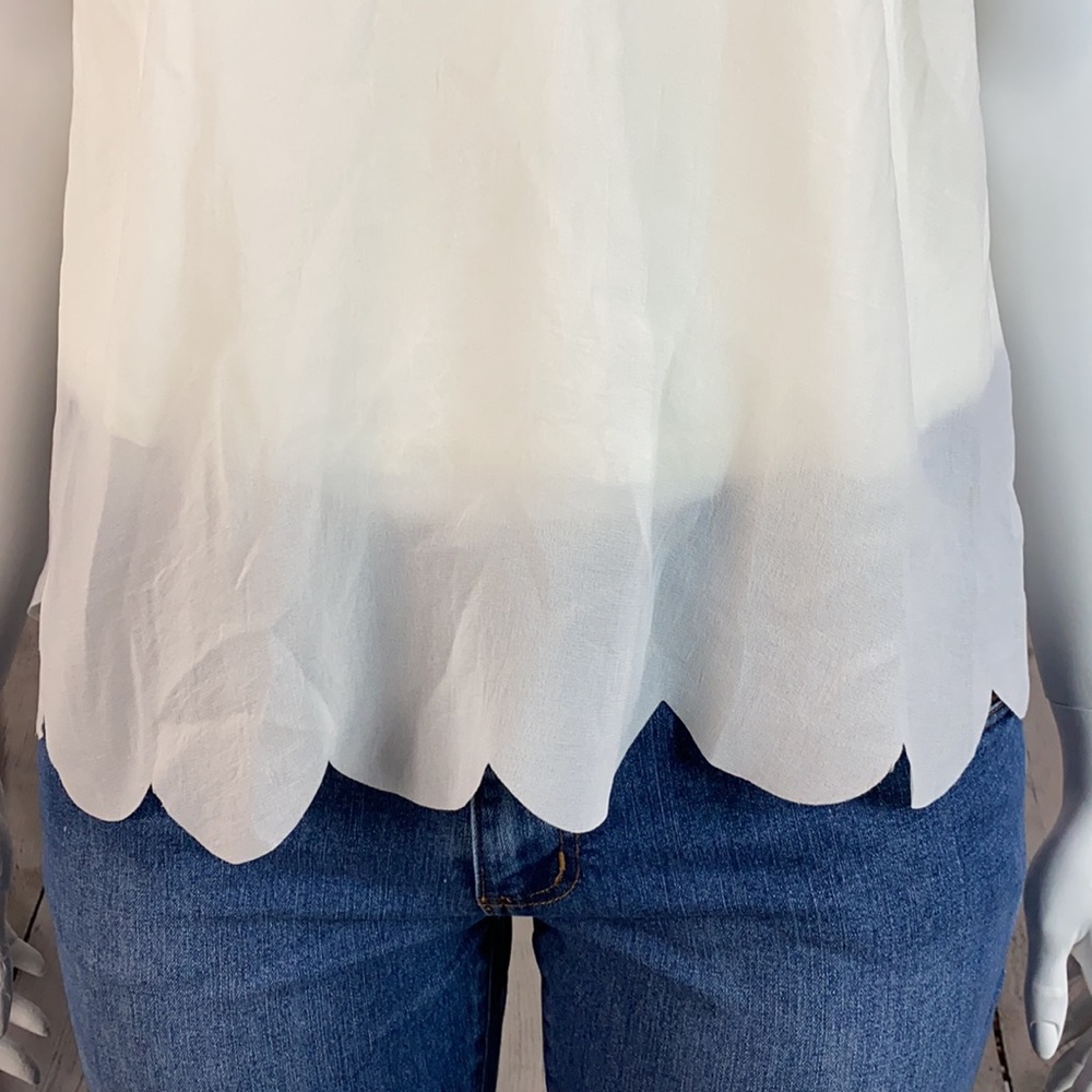 umgee Off-White W/Lace Tank Top Size: Large - Picture 4 of 16